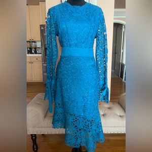 Blue lace cocktail gorgeous dress new no tag